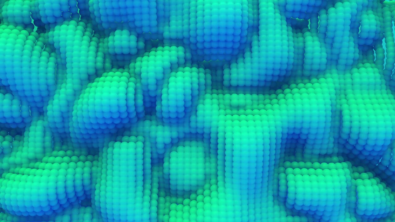 3d Looped abstract caviar background. Wavy surface with ripples and bubbles. Trendy vibrant texture, fashion textile, graphic design, animated texture with pimples.