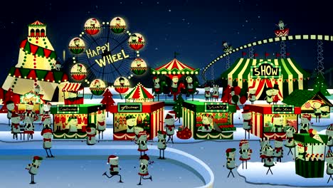 winter carnival cartoon animation.