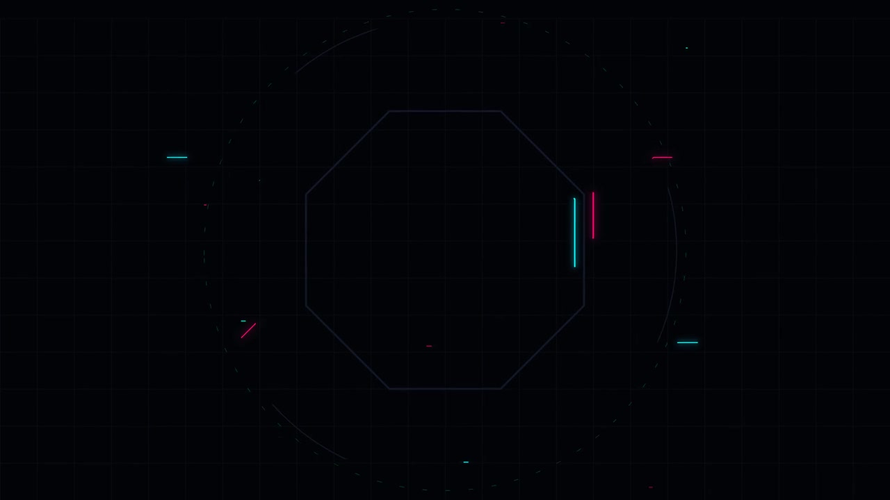 Abstract Digital Octagon HUD Interface Animation