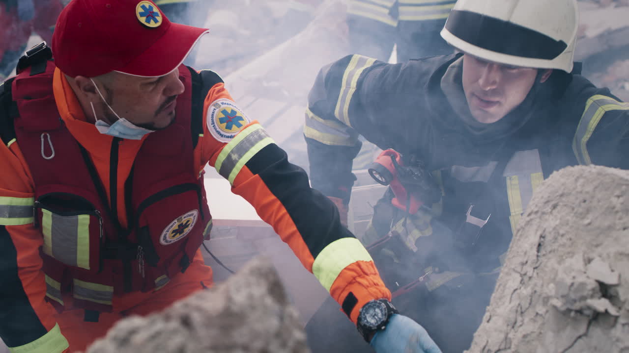 Emergency Rescue Operation at a Disaster Site