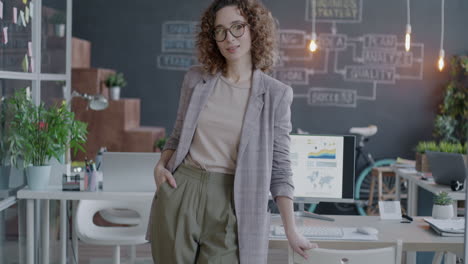 business woman in modern office