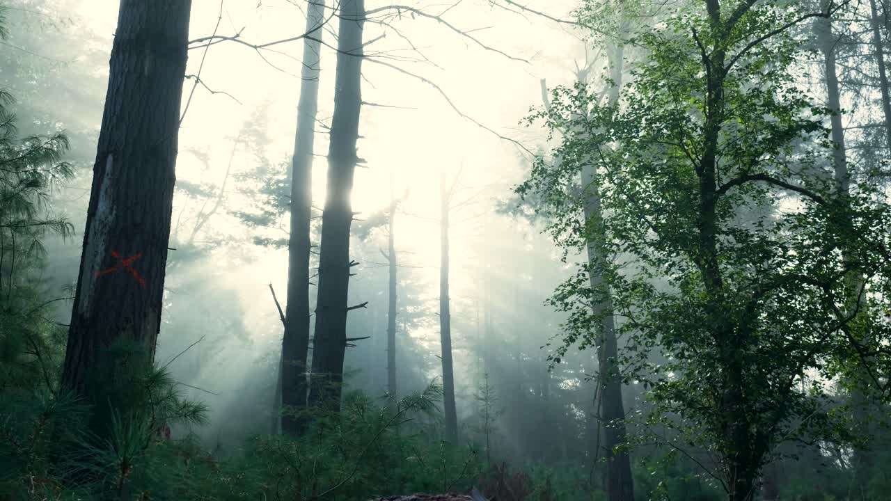 안개 숲의 장면