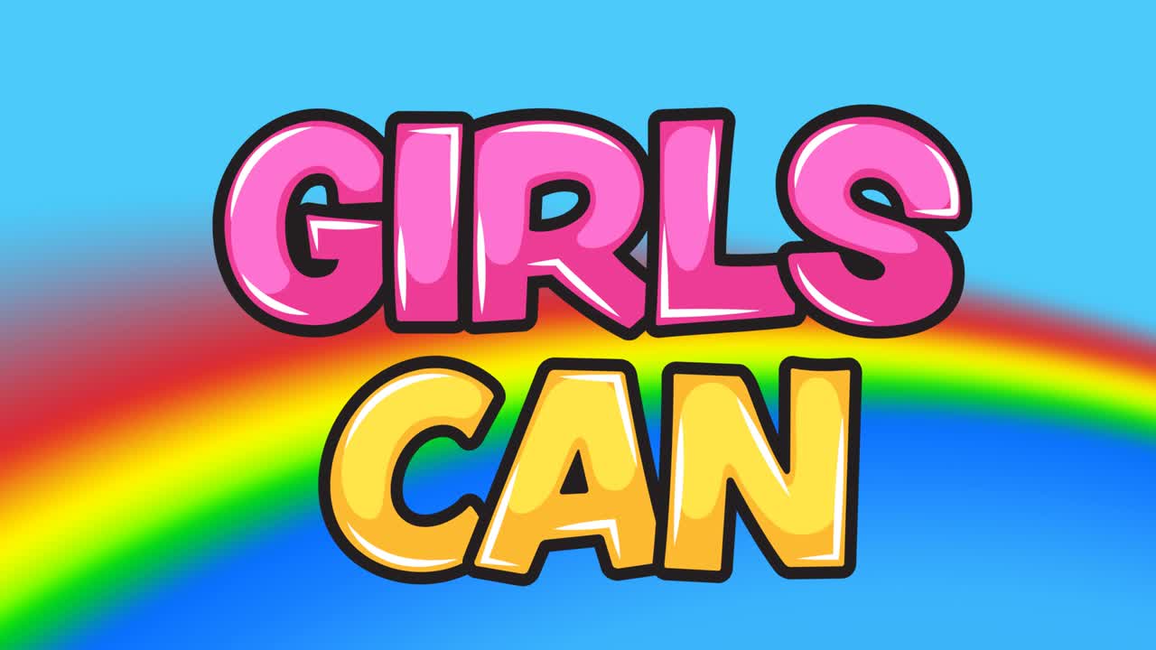 여자애의 애니메이션 문자, 무지개를 통해