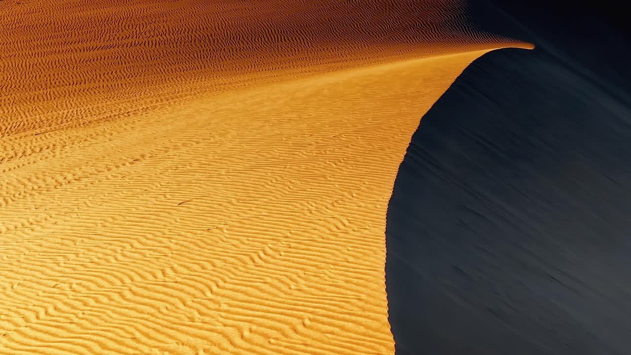 Dune di sabbia dorata si estendono sul paesaggio di Gran Canaria, Spagna