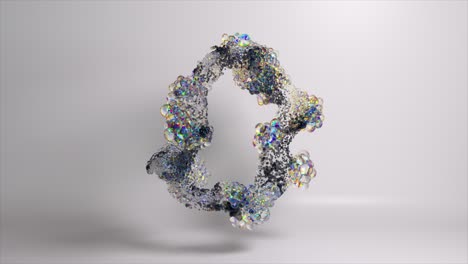 estructura de burbujas 3d abstracta