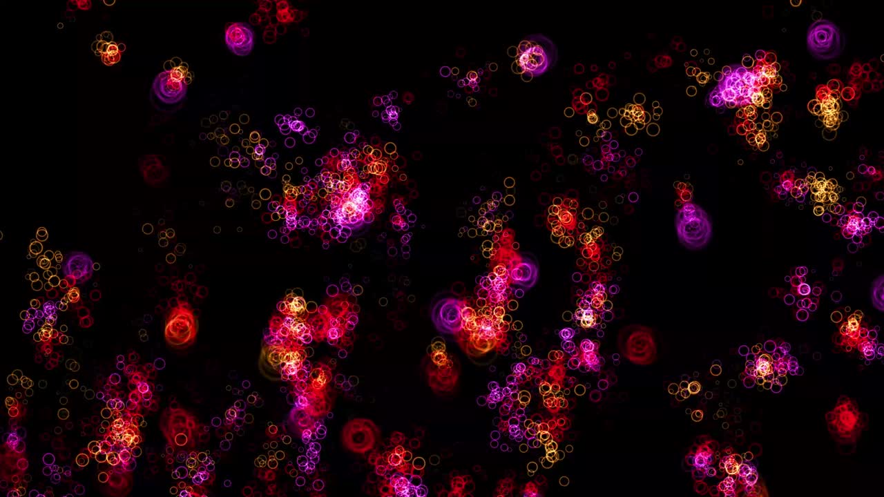 반지 모양 입자 애니메이션 모션 그래픽