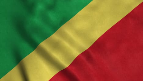 republic of the congo flag waving in the wind. national flag of republic of the congo