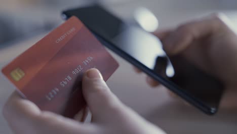 paying with credit card on mobile phone