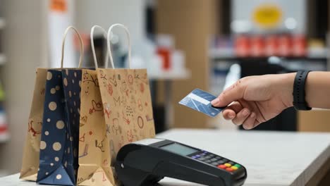 shopping and payment at a retail store