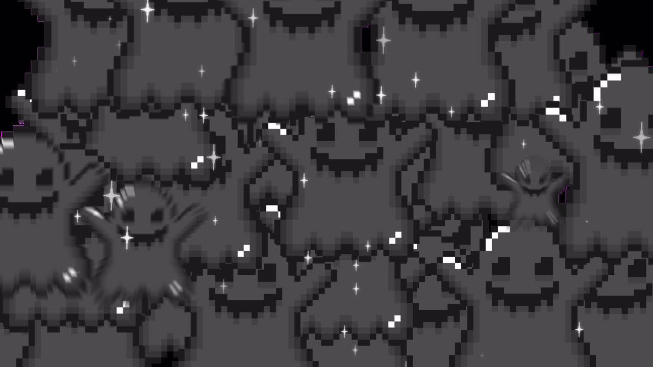 Pixel art pop up Halloween ghost Transitions. 1080p - 30 fps - Alpha Channel (1).mov