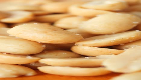 close-up of salted peanuts