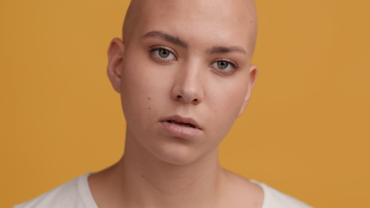 Portrait of a Woman with Bald Head