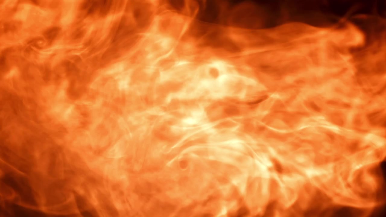 Dynamic Fiery Smoke Effect Spreading on Black Background