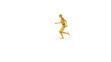 Animated figure transitions through varied movements.