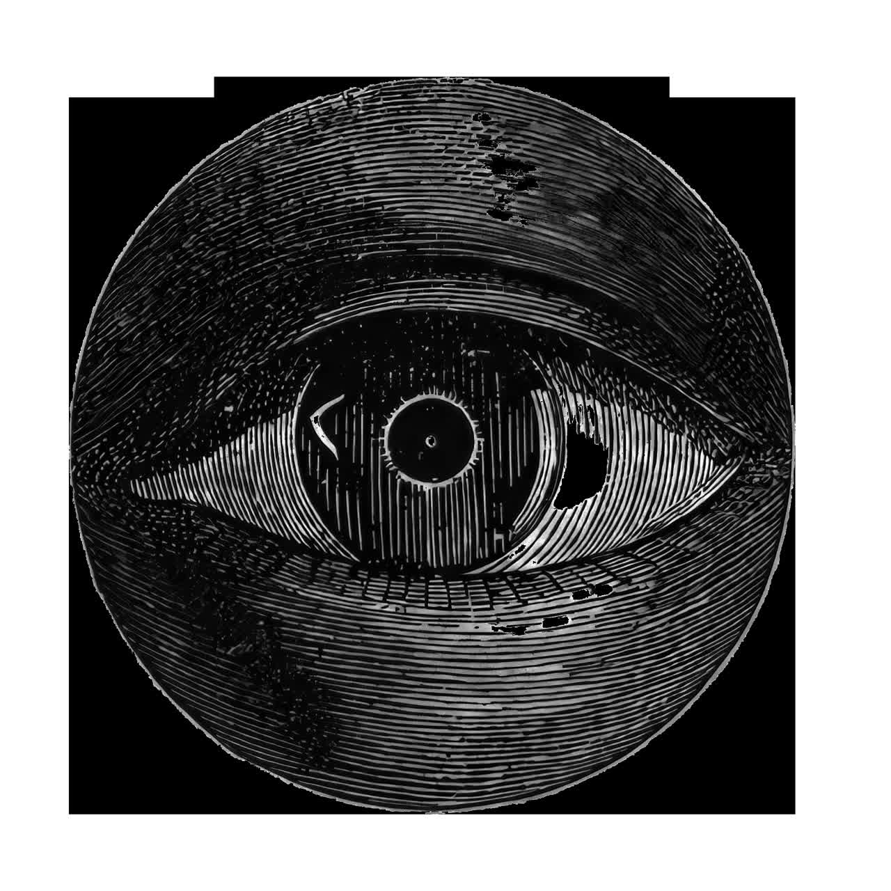 Vintage Engraved All Seeing Eye Blinking Animation