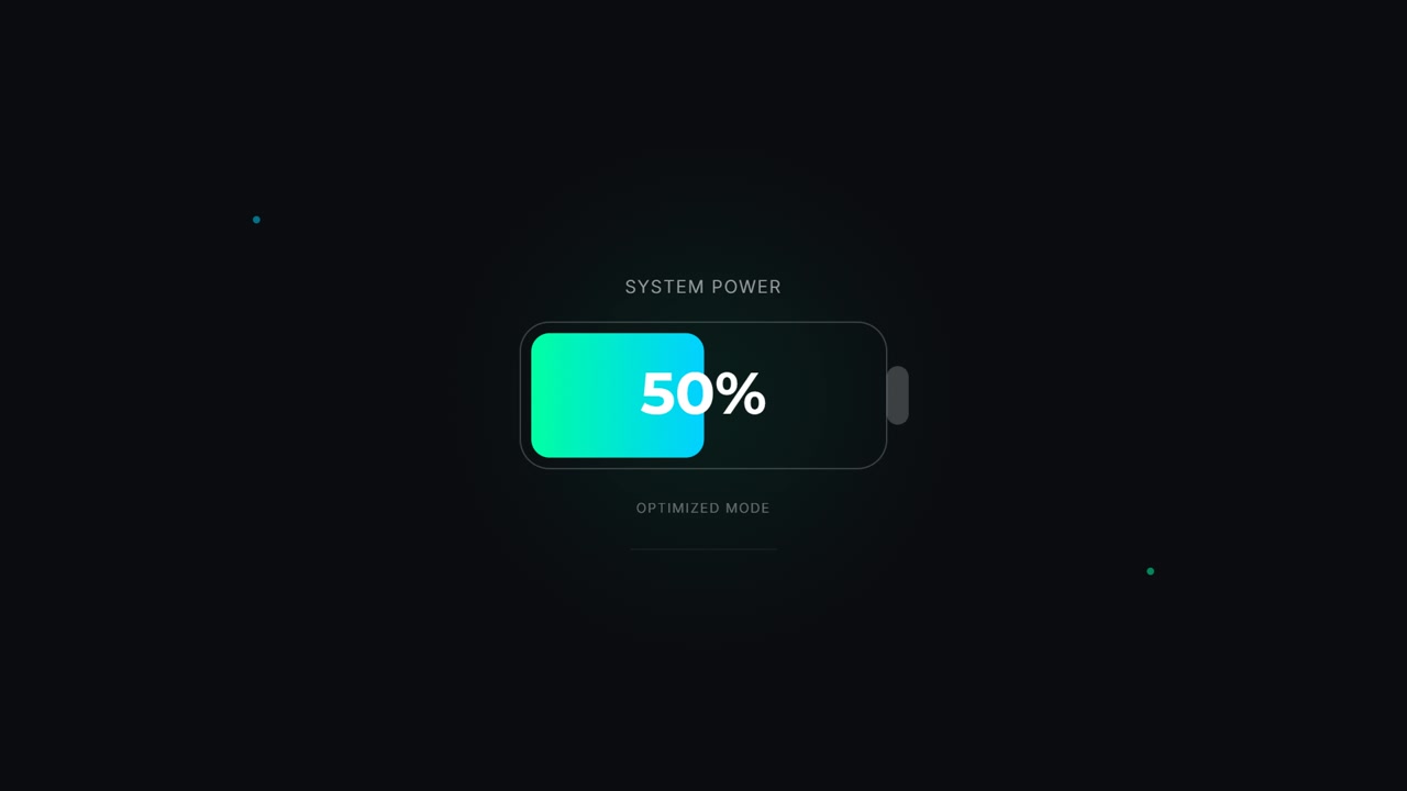 Digital Battery Charging Progress Bar Animation