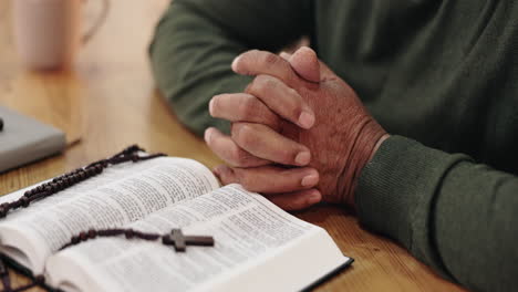 elderly man in prayer