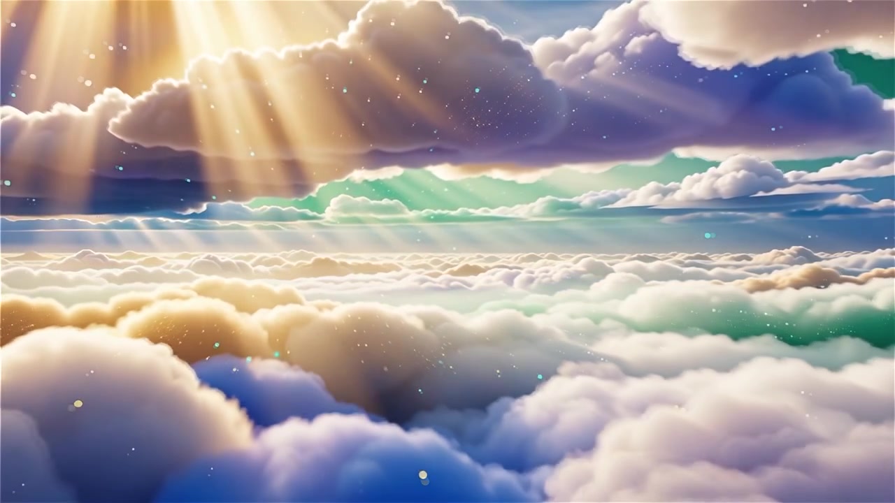 Christian Heavenly Light Worship Background