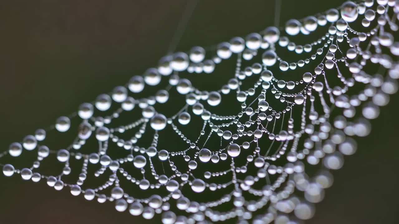 la telaraña besada por el rocío