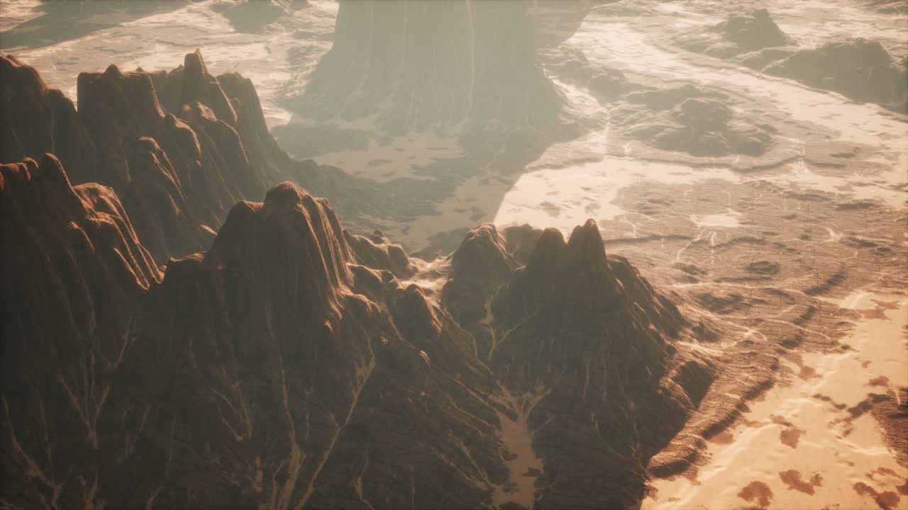 una toma aérea de un dron del cañón de las rocas rojas