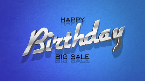 texto de feliz cumpleaños retro en textura vintage azul al estilo de los años 80