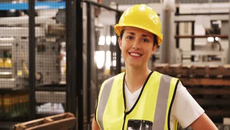 female engineer smiling in bottle industry