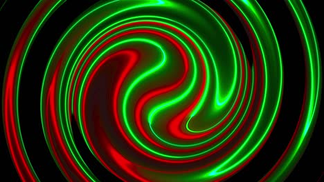 fondo de giro abstracto generado por computadora. renderización 3d fusión circular de líneas de color de neón