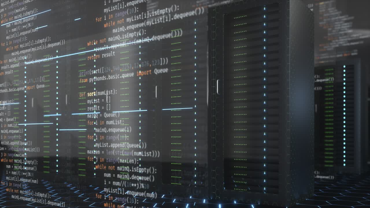 centro de datos, renderizado en 3d