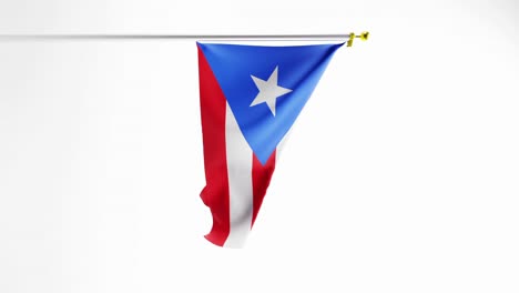 Bandera-De-Puerto-Rico,-Fondo;-Renderizado-3d-Verticales