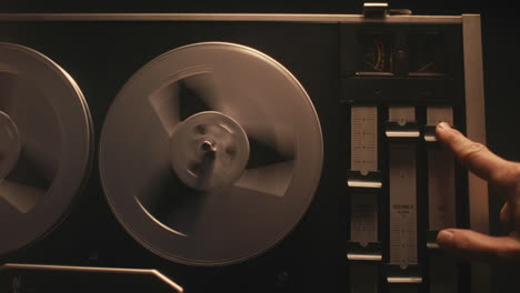 a vintage tape recorder on the table