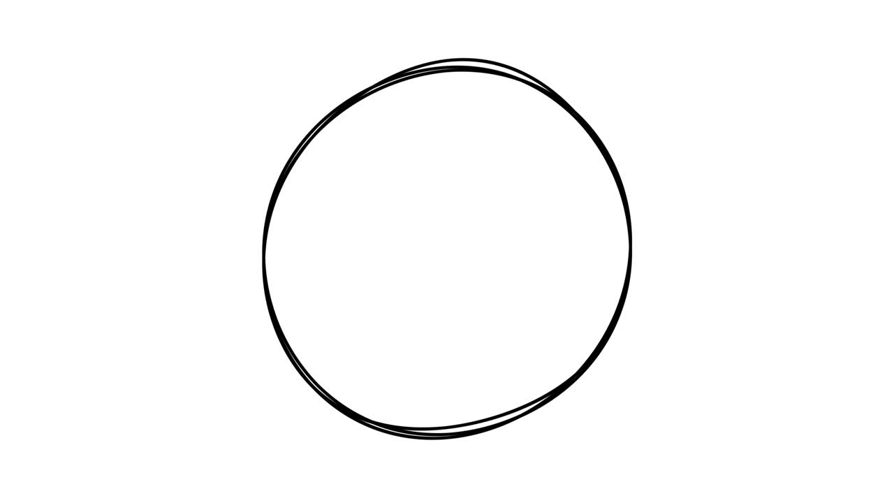 círculo negro ondulante, animación de marco de dibujos abstractos