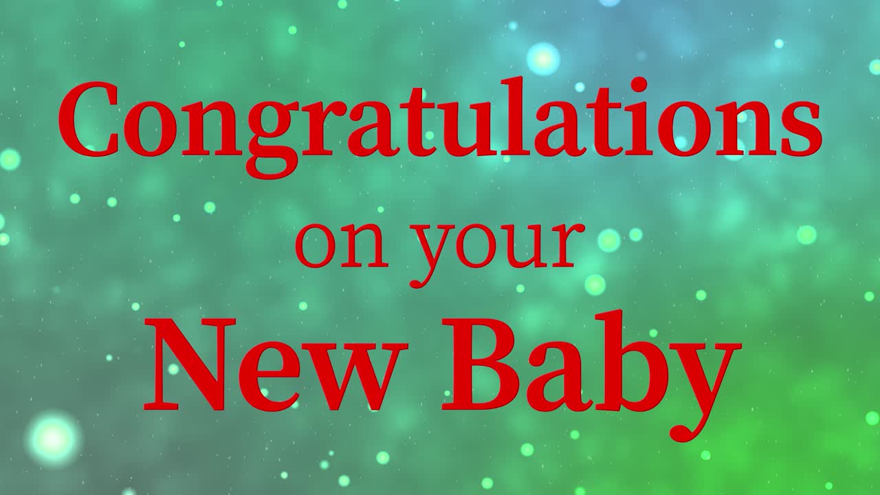 Animasi teks grafis gerak pesan selamat atas bayi baru Anda.