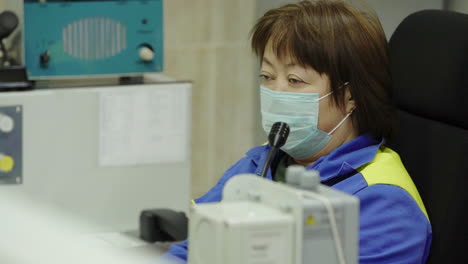 woman operator in control room