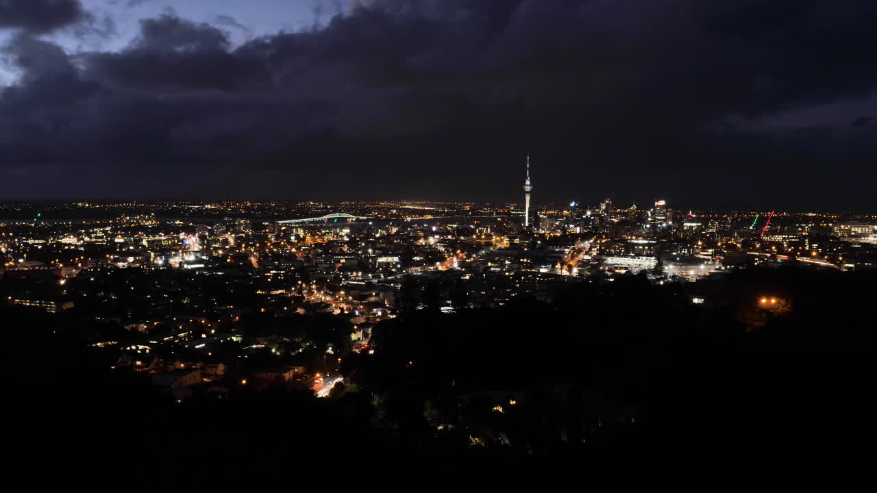 4k 시간 경과 일몰 오클랜드, 뉴질랜드