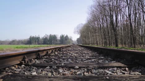 train tracks through the countryside