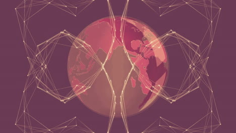 animation of network of connections over globe