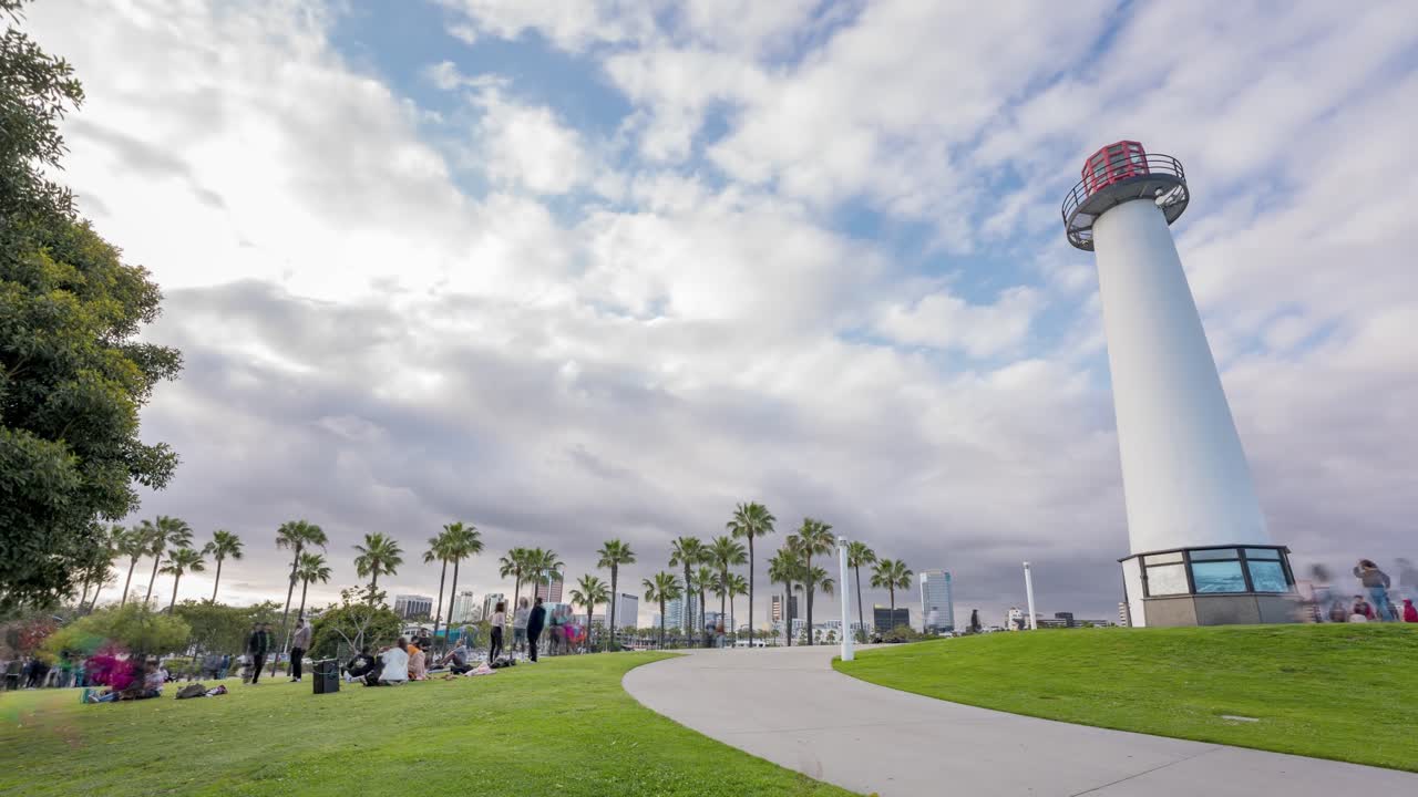 Long beach lighthouse time lapse