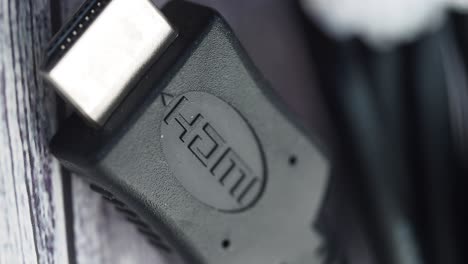 close-up of an hdmi cable connector