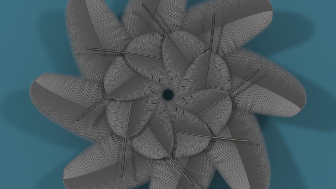 부드러운 털 배경의 루프 회전, 3d 렌더링