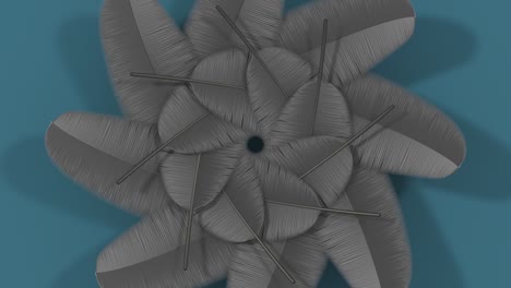 rotación en bucle del fondo de plumas suaves, renderización en 3d.