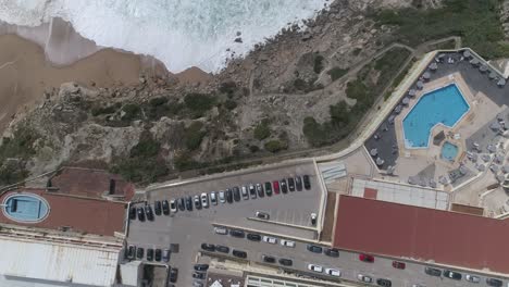 top view of hotel next to the beach