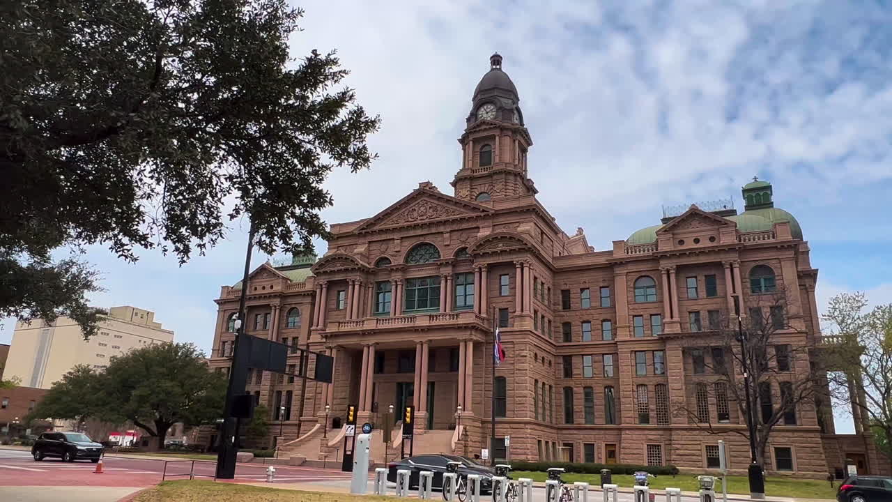 요새 가치 tarrant 카운티 오래된 법원 붉은 벽돌 시내