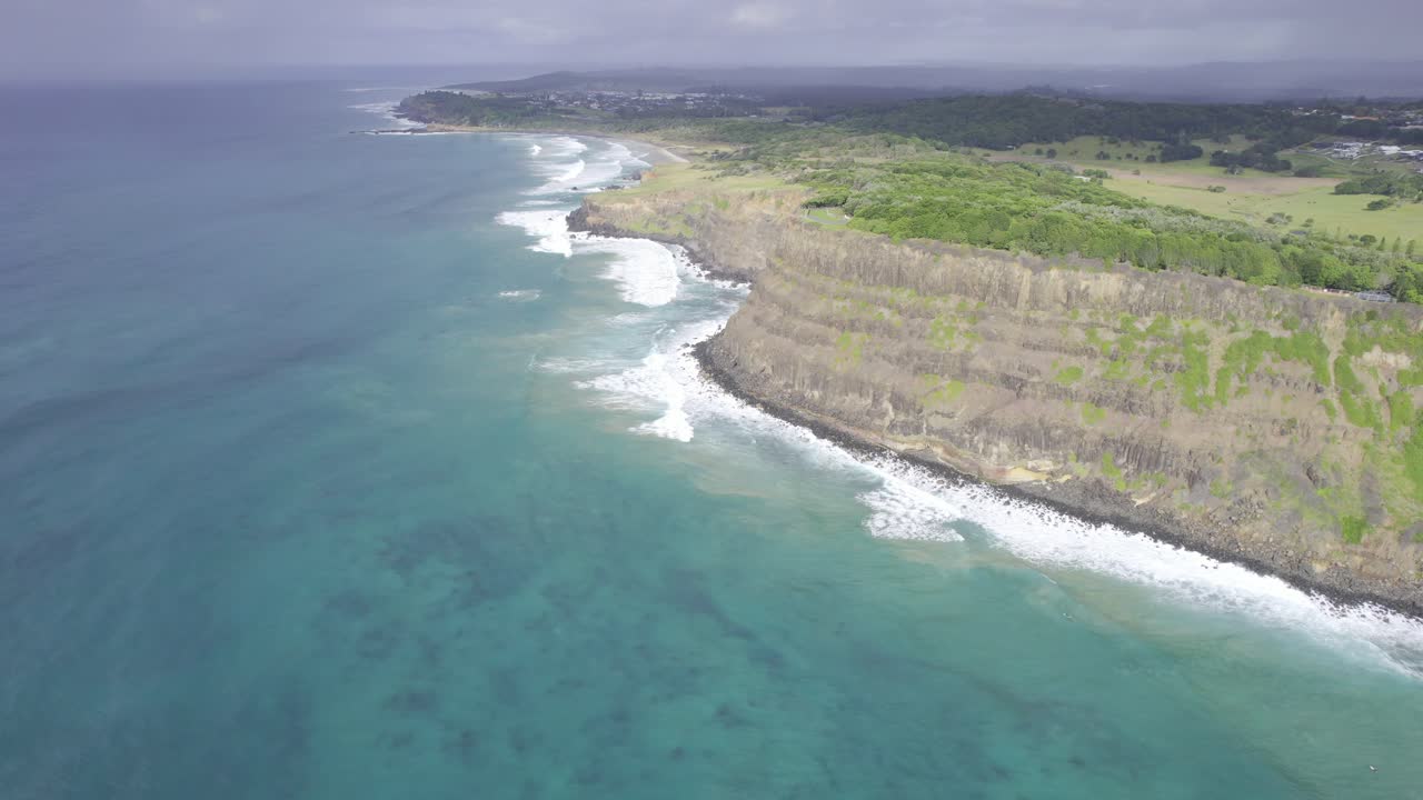 Lennox Heads - Regione di Northern Rivers - NSW - Australia - Ripresa aerea con drone ad alta angolazione