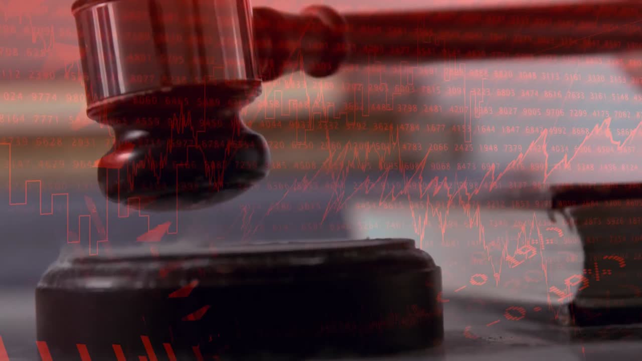 화면의 금융 수치에 대한 비즈니스 그래프의 개념적 디지털 애니메이션 4k