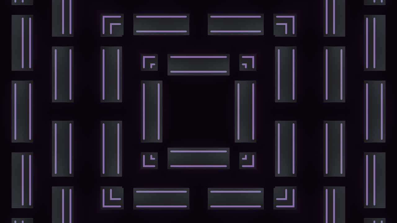 Purple Neon Geometric Pattern