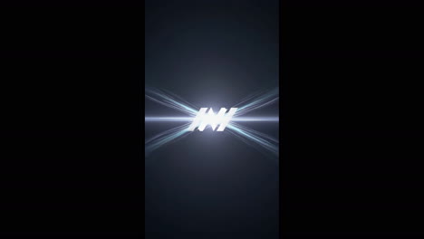 abstract light design with the letters n and i