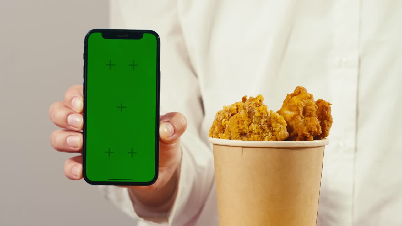 Fried Chicken and Smartphone