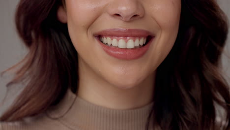 close-up of a woman smiling