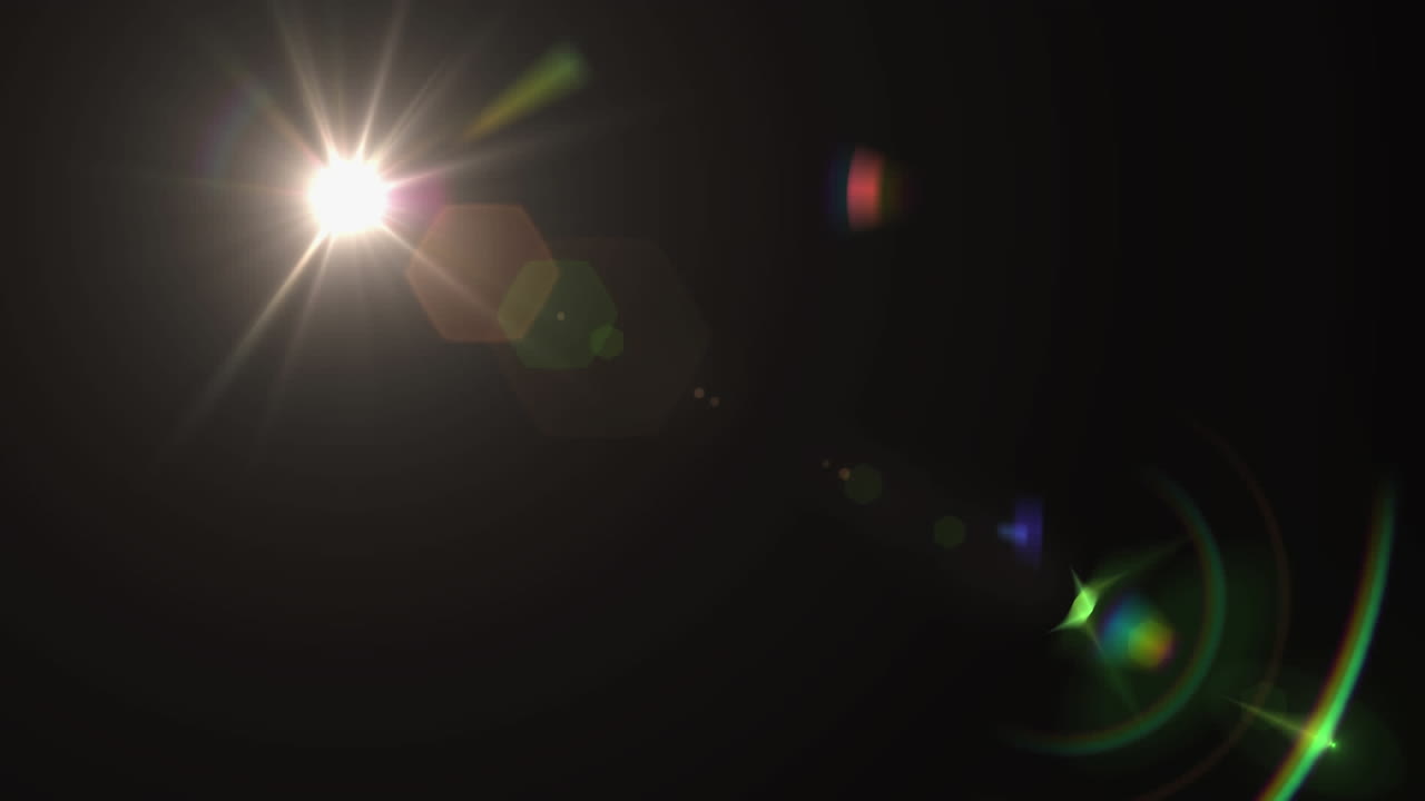 animación de puntos brillantes de luz sobre un fondo negro