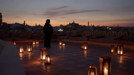 rooftop serenity at sunset